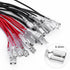 6.3mm Quick Female Spade Wire 18 Awg Splice Connectors Speaker Single Head Crimp Terminal Insulation Sleeve with Red and Black Wires Assortment Ki...