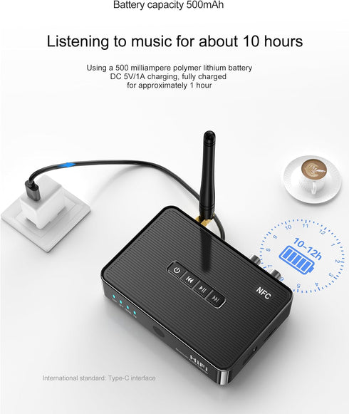 Bluetooth 5.1 Receiver Adapter for Home Stereo, Support RCA AUX 3.5mm for Speakers/Wired Speakers/Home Music Streaming Stereo System......