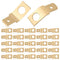 25 Pcs Non Insulated Solderless Disconnect Adapters,1/4" Male Tab, 10 Stud Brass Quick Disconnect Connectors, Brass Copper Ring Crimp Electrical T...