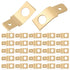 25 Pcs Non Insulated Solderless Disconnect Adapters,1/4" Male Tab, 10 Stud Brass Quick Disconnect Connectors, Brass Copper Ring Crimp Electrical T...