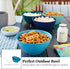 US Acrylic Unbreakable 28 oz. Plastic Stackable Cereal Bowls for Snacks & Ice Cream in Coastal Colors (Set of 8) 6-inch Reusable, BPA-Free, Made i...