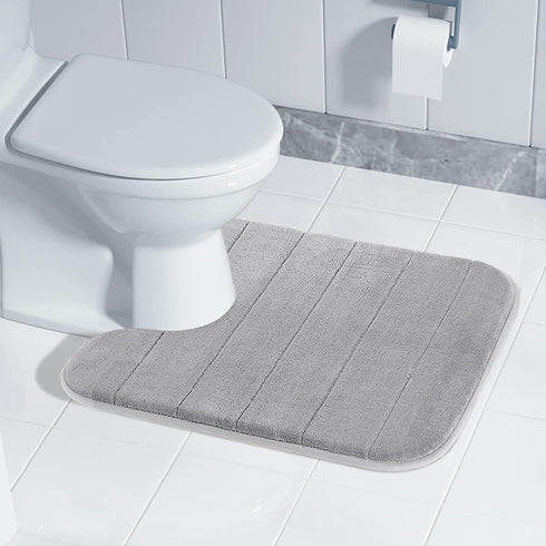 Yimobra Memory Foam Toilet Bath Mat U-Shaped, Commode Contour Rug, Soft and Comfortable, Super Water Absorption, Non-Slip, Thick, Machine Wash and...
