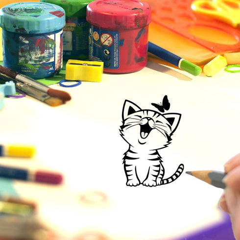 65pcs Reusable Cat Stencils for Painting on Wood,Cat Theme Painting Perfect for DIY Crafts, Scrapbooks, and Home Supplies...