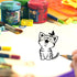 65pcs Reusable Cat Stencils for Painting on Wood,Cat Theme Painting Perfect for DIY Crafts, Scrapbooks, and Home Supplies...