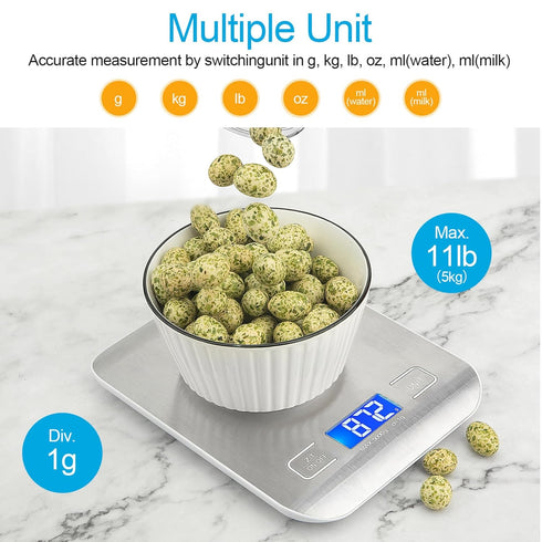 Food Scale, Kitchen Scale, Gram Scale, Digital Food Scale, Weight Scale, Digital Scale, Coffee Scale, Scales Digital Weight Grams, Digital Kitchen...