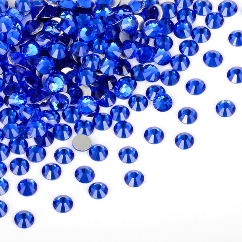 Glue Fix Crystal Flatback Rhinestones Glass Diamantes Gems for Crafting Nail Art Crafts Decorations Clothes Shoes 6.5mm (ss30 288pcs, Sapphire)...