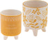 Karma, Footed Ceramic Planter Set of 2, Modern Boho Planters, Ceramic Footed Planters, Hello Sunshine...