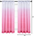 HUTO Pink Sheer Curtain for Little Girls Kids Bedroom Ombre Gradient Window Panel for Princess Teenage Daughter Closet-Sheer Backdrop Curtain Drap...