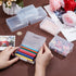BENECREAT 6 Pack Clear Plastic Box Clear Storage Case Collection Organizer Container with Hinged Lid and Hangers For Organizing Small Parts Office...