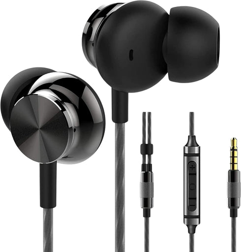 Betron BS10 Earphones Wired Headphones in Ear Noise Isolating Earbuds with Microphone and Volume Control Powerful Bass Driven Sound, 12mm Large Dr...