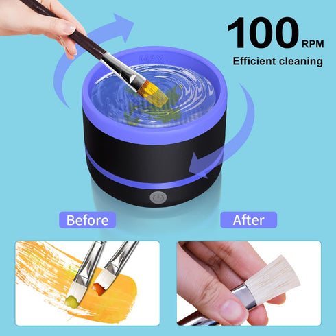 YAGHVEO® Electric Paint Brush Cleaner Rinse Cup, Paint Brush Cleaner, Brush Rinser for Painting, Artist Brush Cleaning Washer Rinser for Acrylic, ...