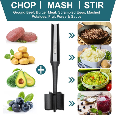 2 Pack Meat Chopper, Hamburger Chopper Masher, Heat Resistant Meat Masher Ground Meat Chopper, Meat Browning Utensil Cooking Tool...