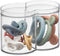 iDesign Round Plastic Canister Cosmetic Organizer with Top Tray Lid for Added Storage, The Clarity Collection – 6.12” x 3.62” x 4.35”, Clear...