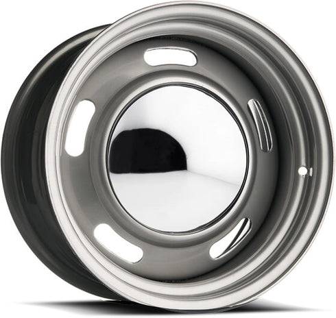 Wheel Accessories Parts 1 Pc Chrome Steel Baby Moon 8.25" Diameter Fits Wheels with 7.00" Inner Ring Fits RALLEY RALLY Wheels Only...