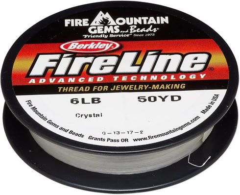 Berkley FireLine Braided Beading Thread 6-Pound Test Clear .006 Inch 0.15mm 50 Yards...