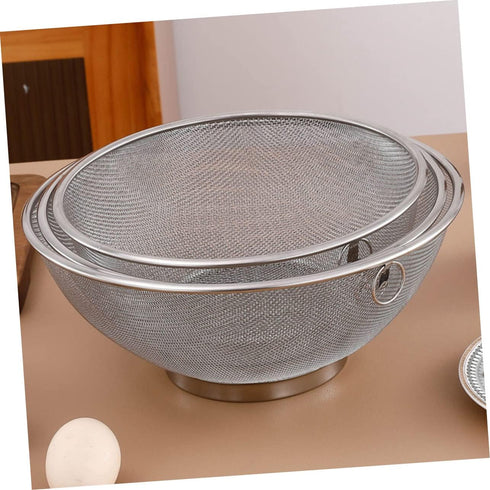 Stainless Steel Rice Basket Noodle Strainer Large Strainer Washing Machine Filter Vegetable Washing Basket Fruits Basket Stainless Steel Washing B...