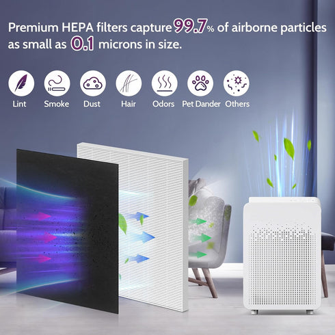 C545 Replacement Filter S Compatible with Winix C545 Air Purifier, C545 H13 HEPA Filter & 4 Activated Carbon Filters Replacement Part 1712-0096-00...