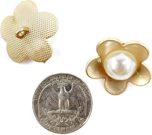 Cute Golden Flower Shank Sewing Buttons 20 Pcs - 25mm, 1"...