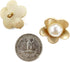 Cute Golden Flower Shank Sewing Buttons 20 Pcs - 25mm, 1"...