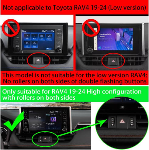 LUNQIN Car Phone Holder Mount for 2019-2025 Toyota RAV4 XLE Premium Adventure TRD Off-Road Limited & 2019-2025 RAV4 Hybrid XSE Limited & 2021-25 R...