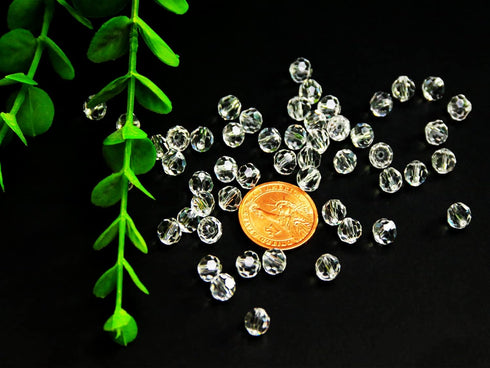 6mm Faceted Crystal Glass Beads 1000pcs Spacer Loose Beads Transparent Rondelle Beads with Plastic Storage Box Jewelry Making Kits for DIY Jewelry...