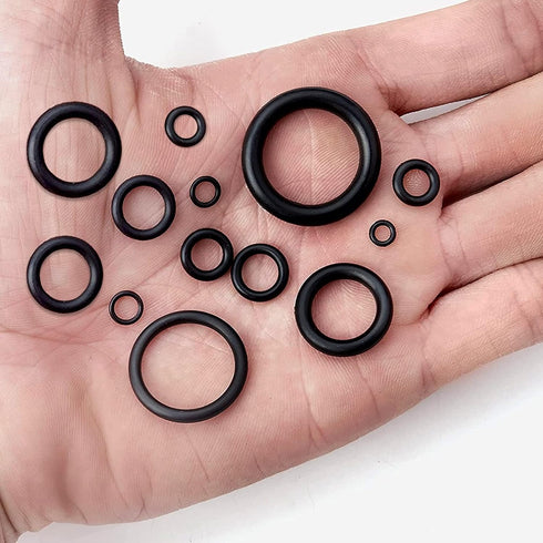 24 Size Rubber O Ring Set,1120 Pcs Black Small O Rings Assortment Kits,Assorted Metric Sealing Washer for Auto Plumbing Faucet Water Air or Gas Re...