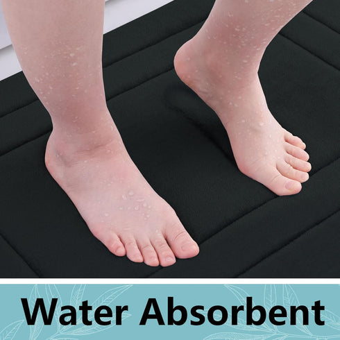 Arotive Memory Foam Bathroom Rug Mat 24x16, Ultra Soft and Absorbent Bath Mat, Machine Wash Dry, Comfortable Bath Rug Carpet for Bathroom Floor, T...
