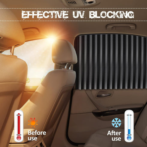 XCBYT Car Window Shades - Car Curtains Side Window Sun Shades 99% UV Protection Privacy for Breastfeeding Taking a nap Changing Clothes Camping 2 ...