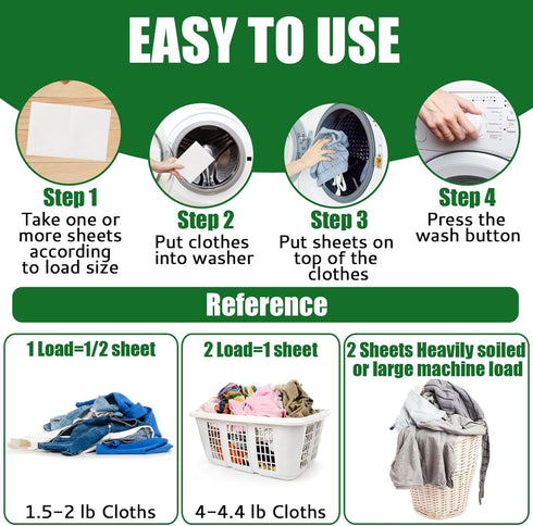 Laundry Detergent Sheets Up to 180 Loads, Fresh Unscented - Great For Travel, Apartments, Dorms, No Plastic, Sustainable, Biodegradable-New Liquid...
