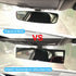 Kitbest Panoramic Rearview Mirror, 12 Inch Universal Clip On, Wide Angle, Frameless Extended, Car Mirror Clear Tint Convex for Cars, SUV, Trucks...