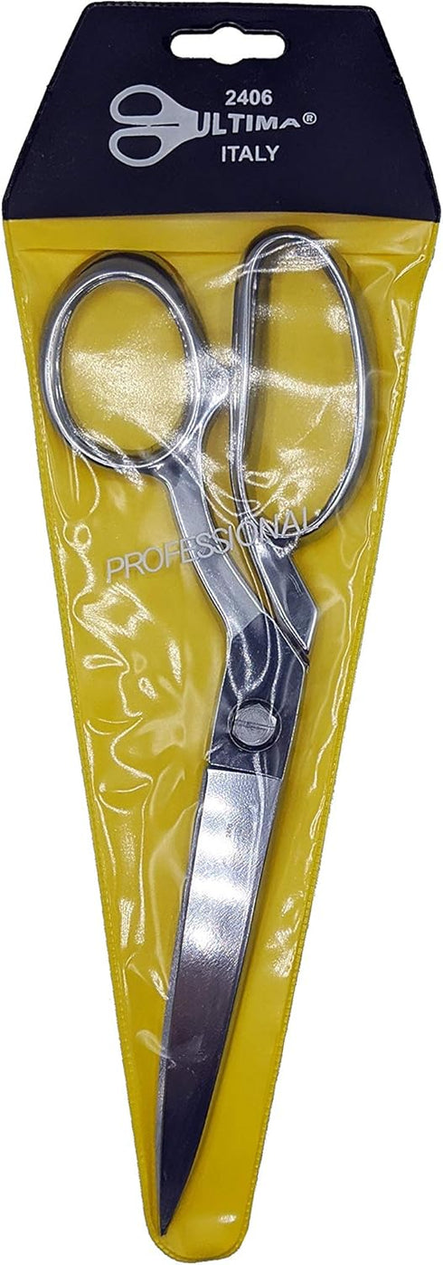 Ultima 10 Inch Dress Maker Scissors – Drop Forged Carbon Steel Dressmaker’s Shears, Chrome Plated with Bent Handles, Made in Italy...