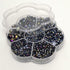 Chenkou Craft 3000PCS 1 Box Black Round Flatback Imitation Half Pearls Bead Loose Beads Gem (Black Half Ball)...