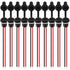 Type-C Female Chassis 2 Pin Wire 22 awg Waterproof Jack Connectors 3A USB C Pigtail Cable Extension Socket Plug (10Pcs) lkelyonewy...