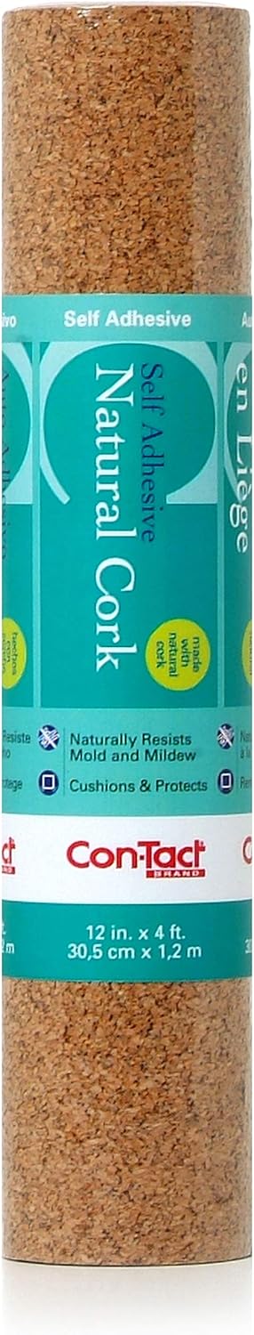 Con-Tact Brand Cork Roll, Self-Adhesive, 12" x 4'...