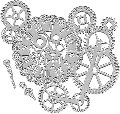Metal Big Gear Cutting Dies, Gear with Pointer Die Cuts Embossing Stencils Template Mould for Card Scrapbooking and DIY Craft Album Paper Card Dec...