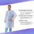 AMZ Disposable Lab Coat 2XL. 35 GSM PP White Disposable Lab Coats for Adults. 5 Pack Knee-length Lab Coat with Long Sleeves, Elastic Wrists, Loop ...