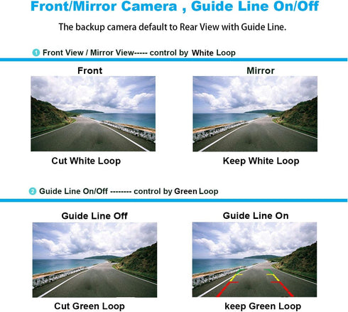 GLK Car Backup Camera HD Rear View Camera License Plate Backup Camera with Wide View Angle 6 LED Night Vision Waterproof Front & Back up Camera, G...