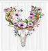Ambesonne Skull Shower Curtain, Deer Animal Skull with Floral Horns Nature Inspired Dead and Living Art Print, Cloth Fabric Bathroom Decor Set wit...