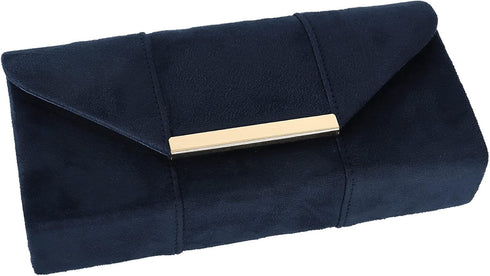 Dexmay Women Faux Suede Envelope Clutch Purse Evening Velvet Handbag Foldover Shoulder Crossbody Bag...