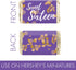 Purple and Gold Sweet 16 Birthday Party Mini Chocolate Candy Bar Wrappers - Sweet Sixteen Party Favor Stickers - 42 Stickers...