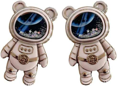 2Pcs Cute Phone Stand Holder, Cell Phone Astronaut Hidden Kickstand, Astronaut Phone Holder, Adjustable Tablet Phone Ring Stand with 3D Moving Sta...