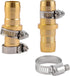 2 Pack Garden Hose Connector Repair Mender Kit with Stainless Clamp,Fits 3/4"-5/8" Water Hose Repair Fitting...