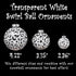 SLEETLY White Ornaments for Farmhouse Christmas Tree Holiday Xmas Decorations for Christmas - Shatterpoof Plastic 2.36 inch Clear Swirl, Ornament ...