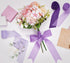 3 Roll 1.5In Wide 16Yd Purple Crinkle Silk Ribbon Handmade Fabric Chiffon Ribbon Craft Ribbon for Bridal Bouquet Gift Wrapping Invitation Home Dec...