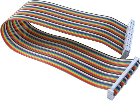 Antrader 1ft 40 Pin F/F Connector USB ASP ISP JTAG AVR Wire IDC Flat Rainbow Ribbon Data Cable 2.54mm 2 Pieces...