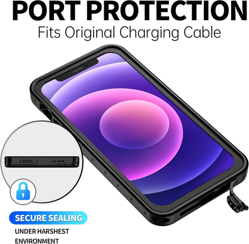 BEASTEK iPhone 12 Mini Waterproof Case, NRE Series Shockproof Dustproof Underwater IP68 with Built-in Screen Protector Anti-Scratch Protective Cov...