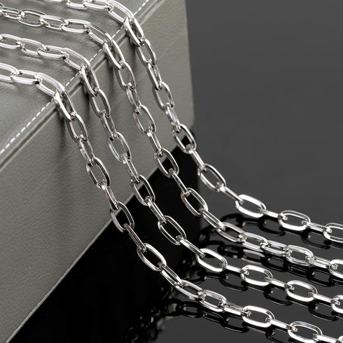 YOUBEIYEE 16.4 Feet Aluminum Chains for Jewelry Making Large Paperclip Chain Necklace DIY Making for Men and Women Jewelry Supplies Findings...