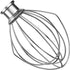 K45WW Wire Whip Attachment for Tilt-Head Stand Mixer for KitchenAid Stainless Steel Egg Cream Stirrer, Flour Cake Balloon Whisk...