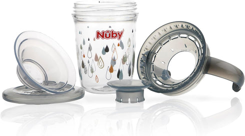 Nuby Tritan No Spill 2 Handle 360 Degree Printed Wonder Cup, Prints May Vary, 1pk...