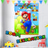 Pin The Moustache &M on The Bros Party Game, Super Brother Game Theme Party Supplies for Wall Decorations, Large High Gloss Waterproof Poster Favo...